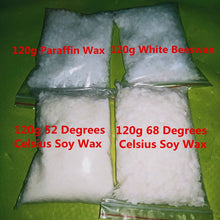 Load image into Gallery viewer, 120g Wax for Candle Making DIY Scented Candles Raw Materials for Rookie Soy Wax/Paraffin Wax/Beeswax Handmade Candle Supplies