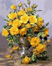 Load image into Gallery viewer, AZQSD Oil Painting Flower In Vase Painting By Numbers Paint Flower DIY Canvas Picture Hand Painted Home Decoration SZYH6310