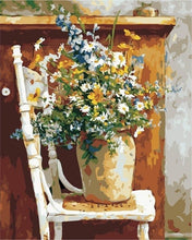 Load image into Gallery viewer, AZQSD Oil Painting Flower In Vase Painting By Numbers Paint Flower DIY Canvas Picture Hand Painted Home Decoration SZYH6310